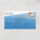 Modern Blue Pet Grooming Business Card – Customiza 名刺 (裏面)