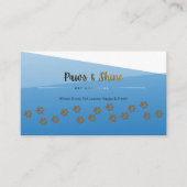 Modern Blue Pet Grooming Business Card – Customiza 名刺 (正面)