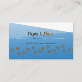 Modern Blue Pet Grooming Business Card – Customiza 名刺