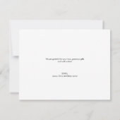 Modern Blue Photo Collage Baby Shower サンキューカード (裏面)