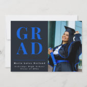 Modern Blue Photo Graduation 2026 announcement  シーズンカード (正面)