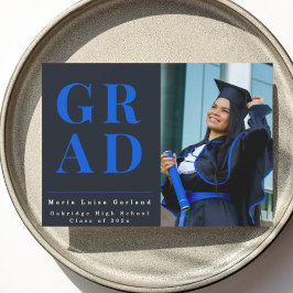 Modern Blue Photo Graduation 2026 announcement  シーズンカード