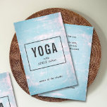 Modern Blue Rose Scratches Yoga Instructor チラシ<br><div class="desc">Modern customizable flyer template with cool blue/rose scratches background. You can customiza with your text.</div>