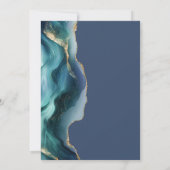 Modern Blue Sapphire Graduation Party Announcement 招待状 (裏面)