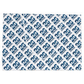 Modern Blue SENIOR Graduation ラージペーパーバッグ (裏面)