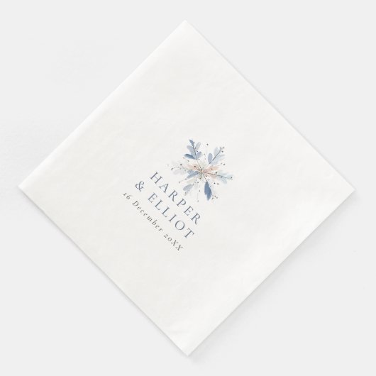 Modern Blue Snowflake Winter Wedding (コーナー)
