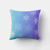 Modern Blue Snowflakes クッション (裏面)