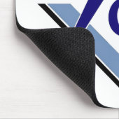 Modern Blue Square and Compass マウスパッド (コーナー)