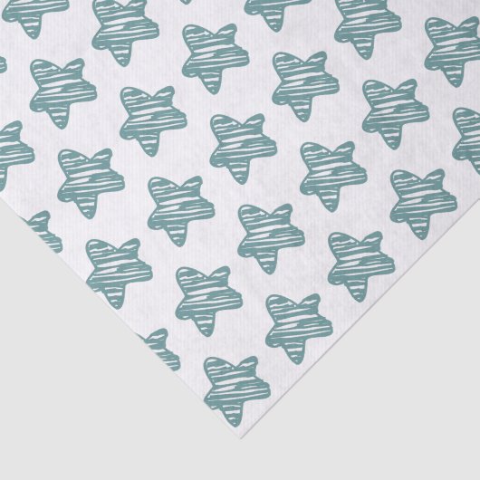 Modern Blue Star Sketch Pattern 薄葉紙 (詳細)