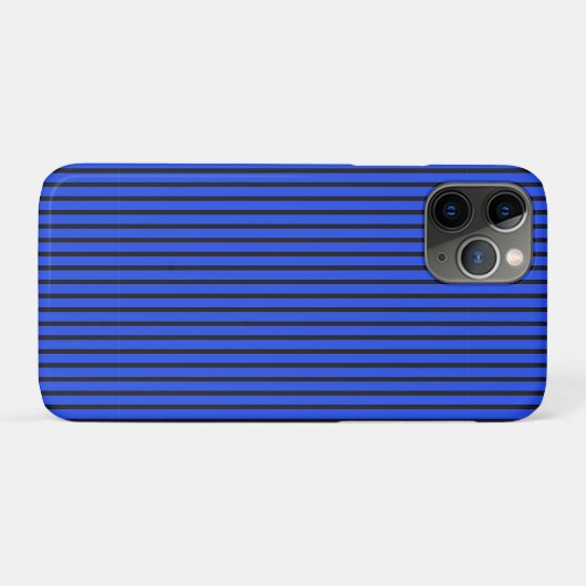 Modern Blue Striped Simple Chic Design Case-Mate iPhoneケース (裏面(横))
