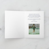 Modern Blue Stripes Graduation Thank You サンキューカード (内部)