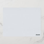 Modern Blue Stripes Wedding Foil Enclosure Card 箔招待状ポストカード (裏面)
