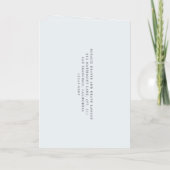 Modern Blue Stripes Wedding Foil Invitation 箔グリーティングカード (裏面)
