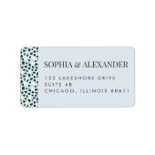 Modern Blue Terrazzo & Emerald ラベル (正面)