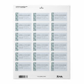 Modern Blue Terrazzo & Emerald ラベル (フルシート)