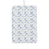 Modern Blue Toile Cacao and Chocolate Pattern カーエアーフレッシュナー (正面)