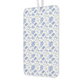 Modern Blue Toile Cacao and Chocolate Pattern カーエアーフレッシュナー (左)