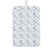 Modern Blue Toile Cacao and Chocolate Pattern カーエアーフレッシュナー (裏面)