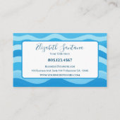 Modern Blue Vector Waves 名刺 (裏面)