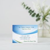 Modern Blue Veterinarian & Pet Clinic Customizable 名刺 (スタンド正面)