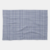 Modern Blue Vichy Christmas Kitchen Towel キッチンタオル (横)