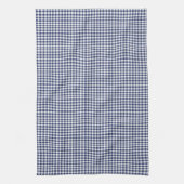 Modern Blue Vichy Christmas Kitchen Towel キッチンタオル (縦)