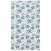 Modern Blue Water Lilies Monet Style テーブルクロス (正面)