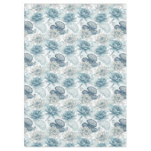 Modern Blue Water Lilies Monet Style テーブルクロス (正面)