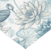 Modern Blue Water Lilies Monet Style テーブルクロス (アングル)