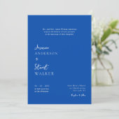 Modern Blue Wedding Website QR Code Invitation 招待状 (スタンド正面)