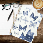 Modern Blue & White Butterfly  プランナー手帳