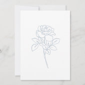 Modern Blue & White French Roses Wedding 招待状 (裏面)