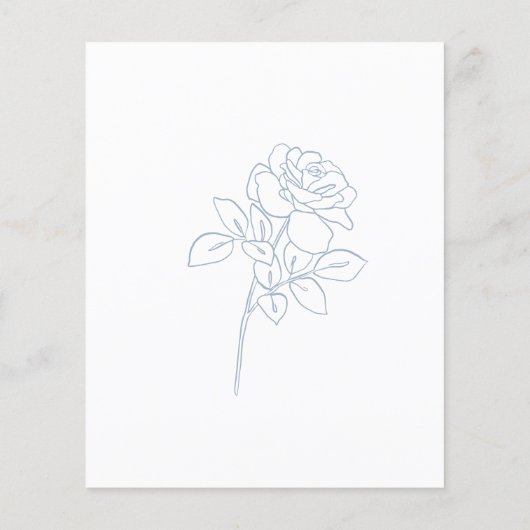 Modern Blue & White French Roses Wedding Details (裏面)