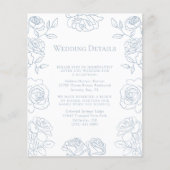 Modern Blue & White French Roses Wedding Details (正面)