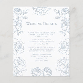 Modern Blue & White French Roses Wedding Details