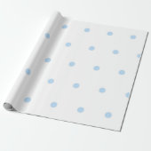 Modern Blue & White Polka Dots Pattern ラッピングペーパー (アンロールド)