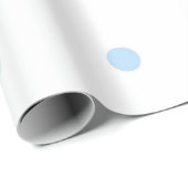Modern Blue & White Polka Dots Pattern ラッピングペーパー (ロールコーナー)