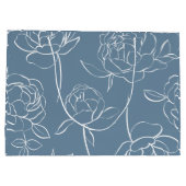 Modern Blue Wildflower  ラージペーパーバッグ (裏面)