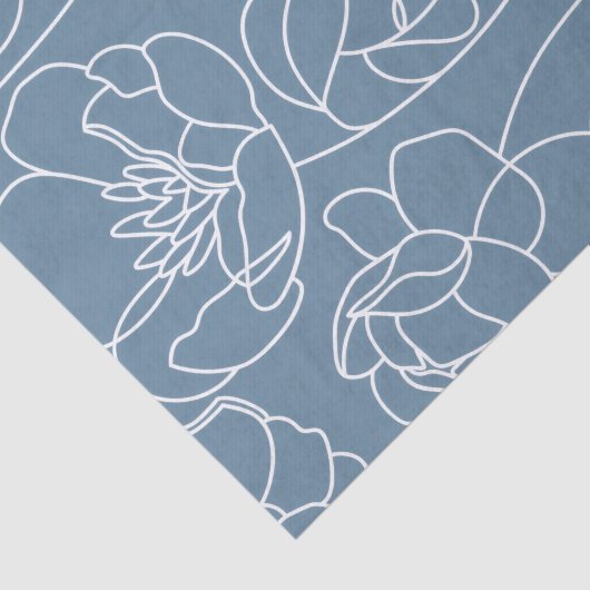Modern Blue Wildflower  薄葉紙 (詳細)