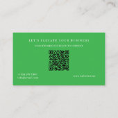 Modern Blue  with QR Code | Professional Company  名刺 (裏面)