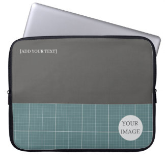 Modern Blueprint Geometric Grid Laptop Sleeve LS01 ラップトップスリーブ