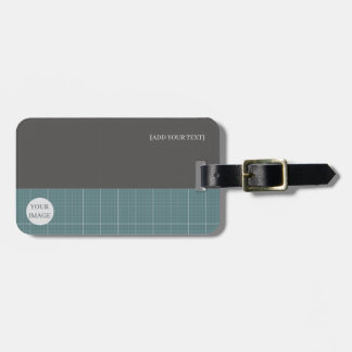Modern Blueprint Geometric Grid Lugagge Tag LT01 ラゲッジタグ