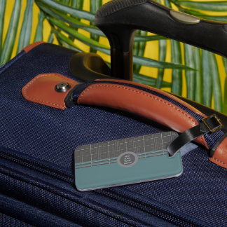 Modern Blueprint Geometric Grid Lugagge Tag LT02 ラゲッジタグ