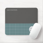 Modern Blueprint Geometric Grid Mousepad MP01 マウスパッド (マウス)