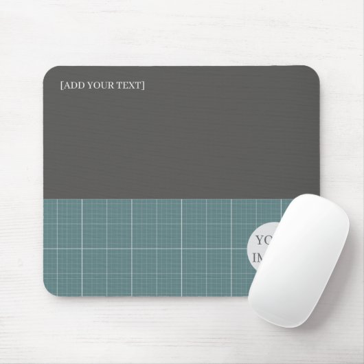 Modern Blueprint Geometric Grid Mousepad MP01 マウスパッド (マウス)