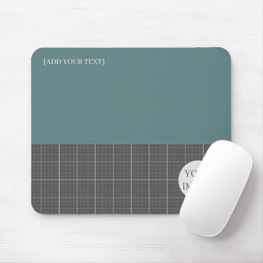 Modern Blueprint Geometric Grid Mousepad MP02 マウスパッド (マウス)