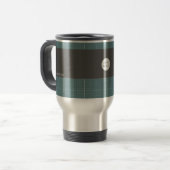 Modern Blueprint Grid Insulated Travel Mug TM01 トラベルマグ (正面左)