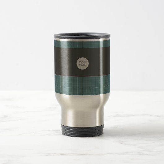 Modern Blueprint Grid Insulated Travel Mug TM01 トラベルマグ (中央)