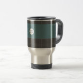 Modern Blueprint Grid Insulated Travel Mug TM02 トラベルマグ (正面右)