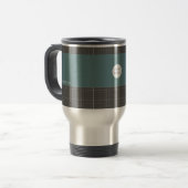 Modern Blueprint Grid Insulated Travel Mug TM02 トラベルマグ (正面左)